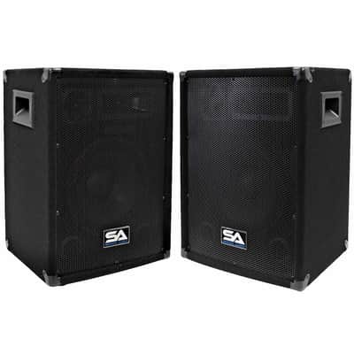 Pair 10" PA DJ PRO AUDIO SPEAKERS 200 W. NEW Monitors image 1