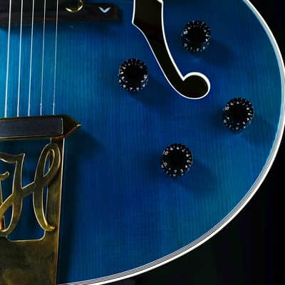 Heritage  Super Eagle 1998 Blue Sunburst Rare Archtop Guitar image 23