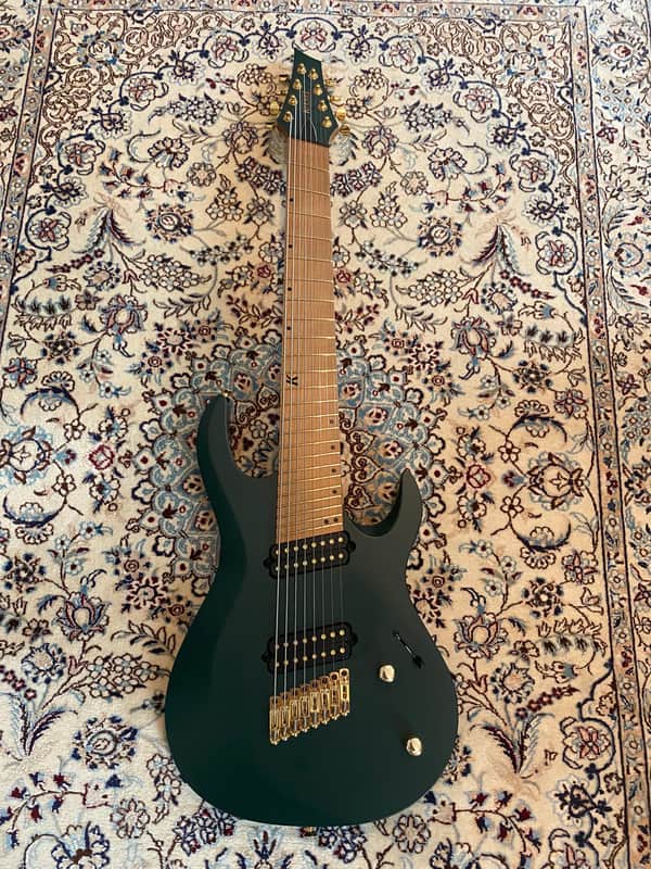 Kiesel Aries 8-string Multiscale 2022 British racing green- satin matte image 1
