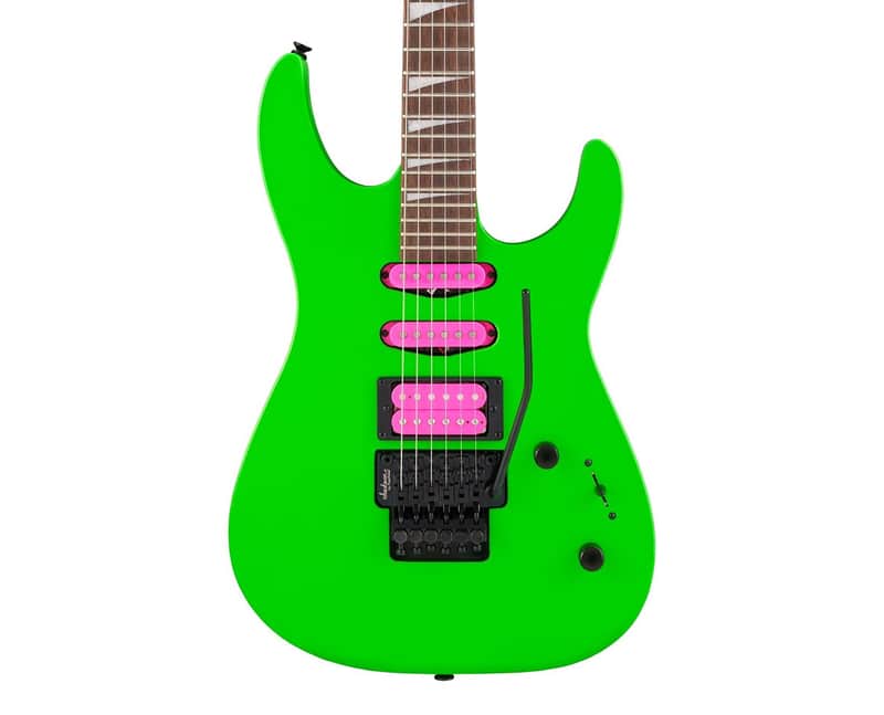 Used Jackson X Series DK3XR Dinky HSS Guitar - Neon Green w/Laurel FB image 1