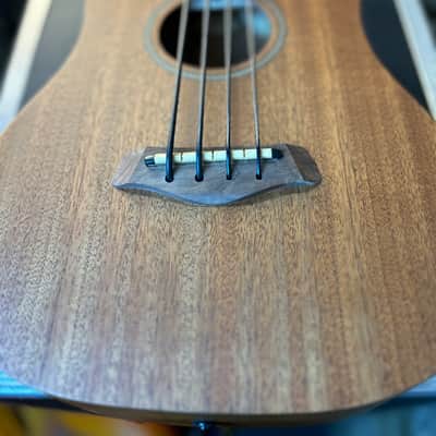 Gold Tone M-Bass/FL Micro 23" Scale Fretless Acoustic/Electric Bass Natural image 3
