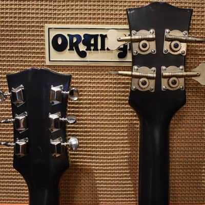 Vintage 1970s Baro Double Neck 4/6 String Guitar Bass Custom Luthier Instrument Gibson Style image 8