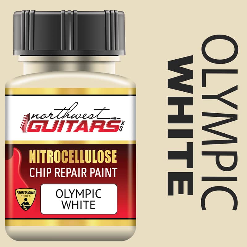 Olympic White Nitrocellulose Chip Repair guitar paint - 50ml image 1