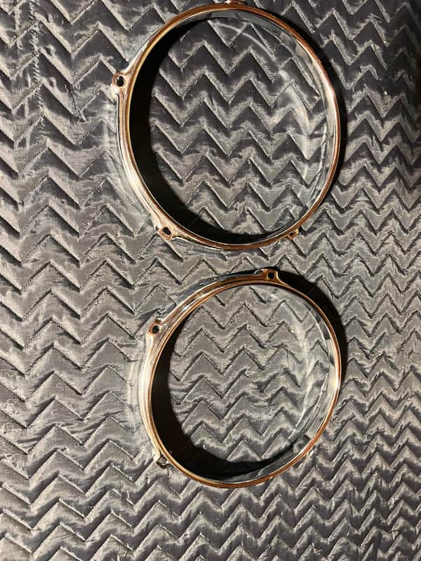 8" Chrome 5 Lug Hoop PAIR image 1