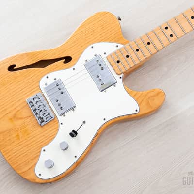 1975 Fender Telecaster Thinline Vintage Semi-Hollow Guitar Natural Ash w/ Seth Lover-Designed CuNiFe Wide Range, Case image 1
