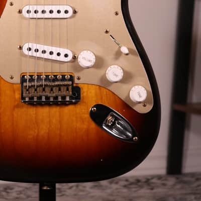 Fender Custom Shop LTD 1954 Roasted Stratocaster Journeyman Relic - Roasted Maple Fingerboard, Wide-Fade 2-Color Sunburst image 3