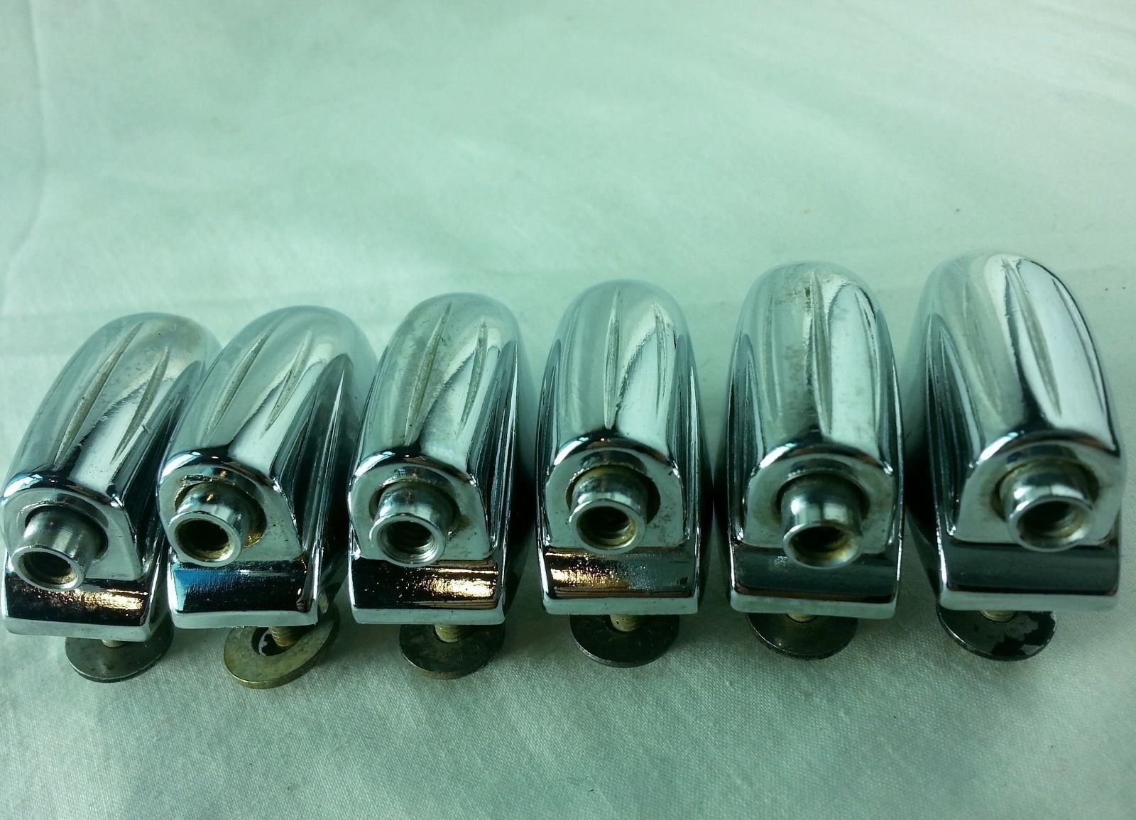 Gretsch 6x Tom/Snare Drum Lugs Round Badge RB Vintage Chrome 60s Brooklyn USA* — main photograph
