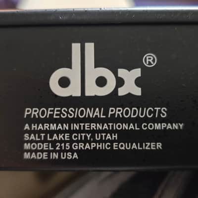 Made in usa rare dbx 215 Dual Channel 15-Band EQ 2010s - Silver image 3
