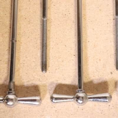 Ludwig 6-1/8" Chrome T Rods 8pk Vintage 1950's -60's image 5