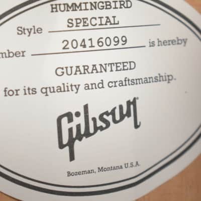 Gibson Hummingbird Special Satin Natural w/ Premium Soft Shell Case image 11