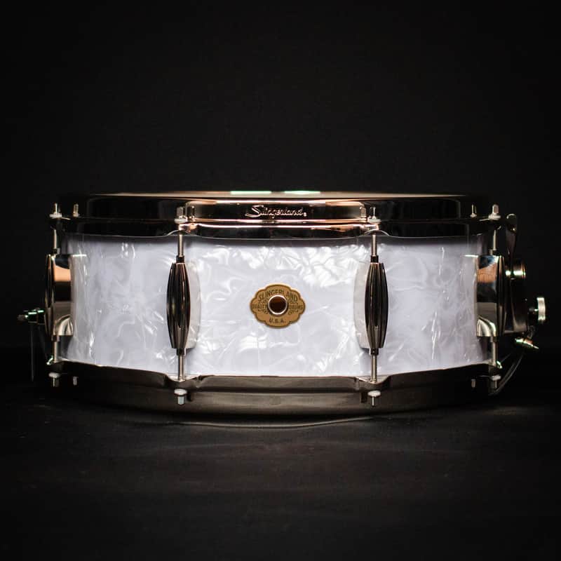 Slingerland 14" x 5.5" Radio King Artist Snare Drum, White Marine Pearl image 1