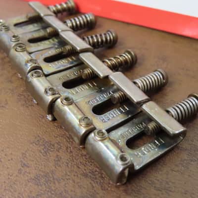 aged Fender Strat PAT PEND Stratocaster SADDLES kit PN 0992091000 USA vintage RELIC image 3