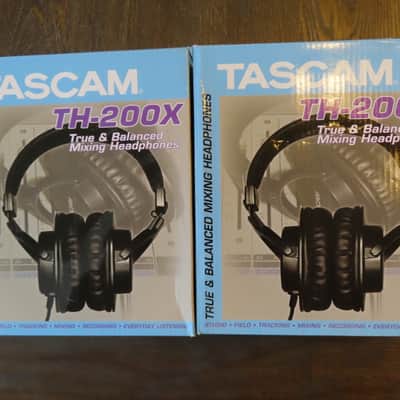 2 (pair) TASCAM TH-200X Studio Headphones NEW in box image 1