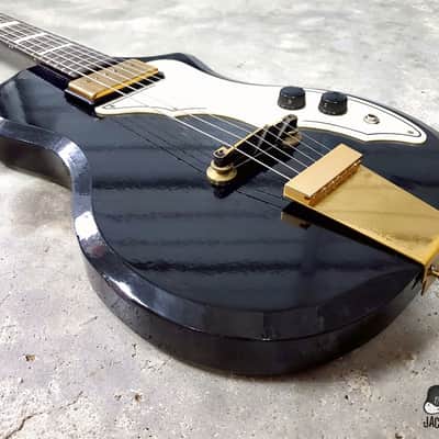 RARE Silvertone / Supro / Valco Artist Rhythm Tone "Art Deco" Electric Guitar (1958, Black & Gold) image 11