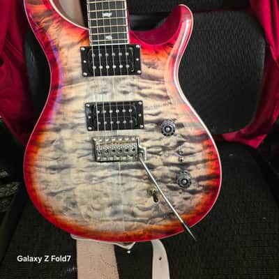 PRS PRS SE Custom 24 08 Quilt Charcoal Cherry Burst - Quilt Charcoal image 3