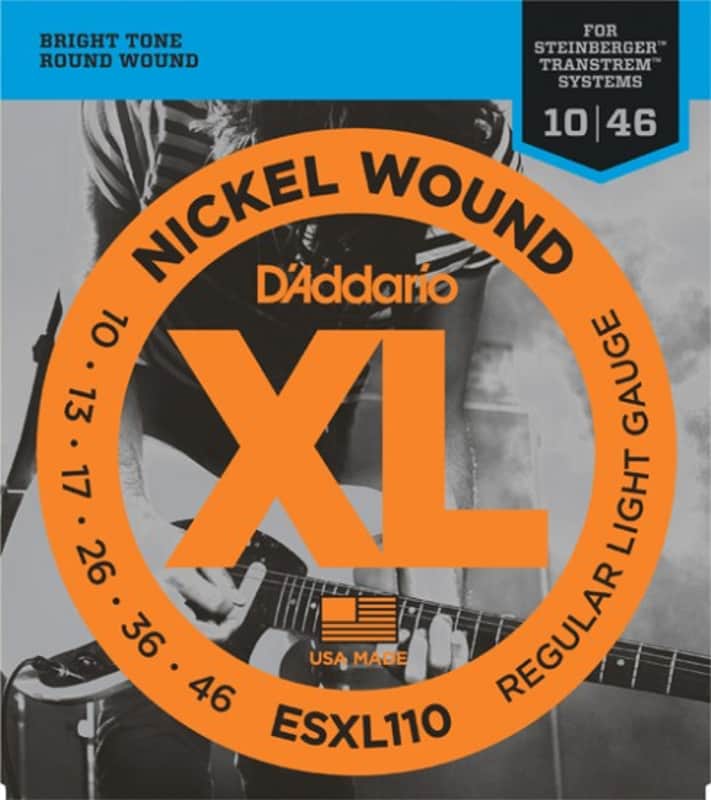 D'Addario ESXL110 Nickel Wound Electric Guitar Strings, Regular Light, Double Ball End, 10-46 image 1