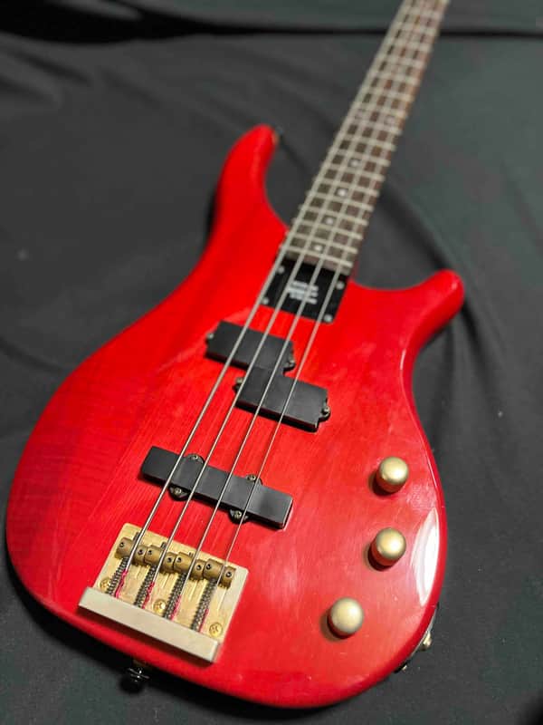 Fernandes FRB-55 MIJ 32" Medium Scale - Red Revolver Bass image 1
