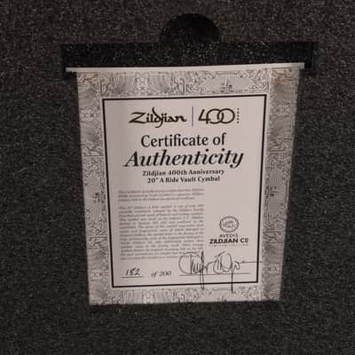 Zildjian 400th Anniversary 20" A Ride Vault Cymbal image 5