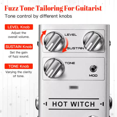 JOYO R-25 Hot Witch Fuzz Guitar Pedal Multiple Fuzz Effects with Retro/Modern Mode True Bypass image 9