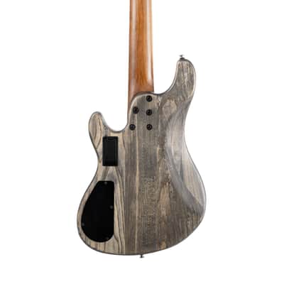 Cort GBMODERN5OPCG GB Series Modern 5 String Bass Guitar. Open Pore Charcoal Grey image 2