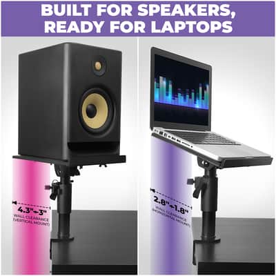 Liquid Stands Clamp-on Adjustable Studio Speaker Monitor Stands with Tilt image 3