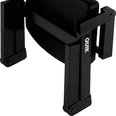 QUIK LOK - BZ7 Professional Quick-Setup Musician Stool - Heavy Duty Steel Performance Chair with 10-Second Fast Folding Frame and Thick Cushioned Seat, Portable Design for Gigging Musicians, Black image 2
