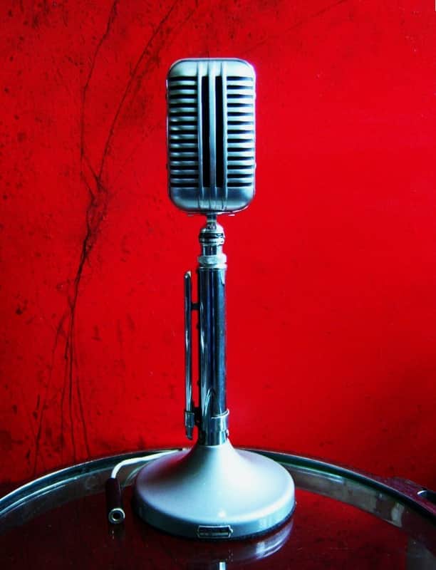 Vintage RARE 1940's Astatic WR20 dual crystal Hi Z microphone Satin Chrome w period Astatic "G" stand T3 D104 77A JT30 # 1 image 1