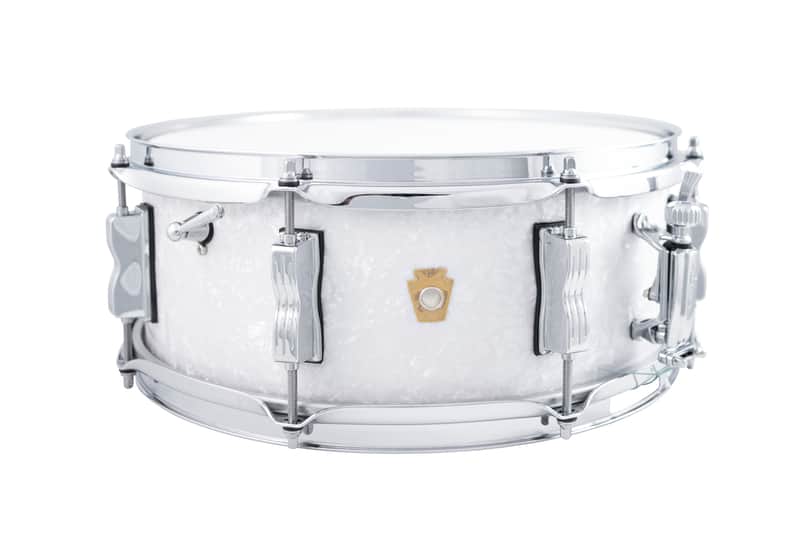 Ludwig *Pre-Order* Legacy Mahogany Jazz Fest 5.5x14" White Marine Pearl Snare Drum | Made in the USA | NEW | Special Order | Authorized Dealer image 1