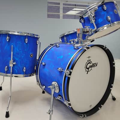 Gretsch Catalina Club 20/12/14 Drum Kit – Blue Satin Flame – Complete Turn-Key Set w/ Zildjian Cymbals – Barely Used image 4