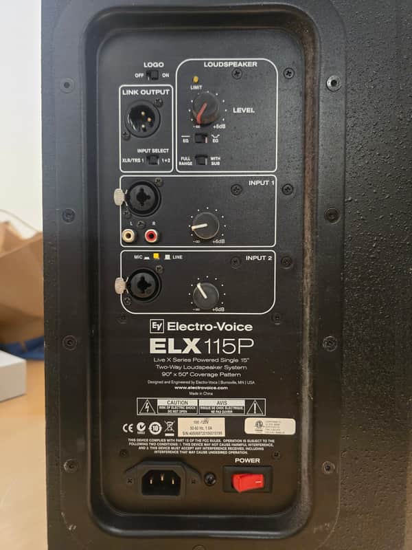 Electro-Voice ELX-115P Live X Series 15" 2-Way Powered Speaker 2017 - Present - Black image 1