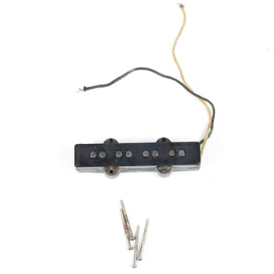 1965 Vintage Fender Jazz Bass BRIDGE Pickup Rewound L-Series Grey Bottom USA 1960s Pre-CBS image 1