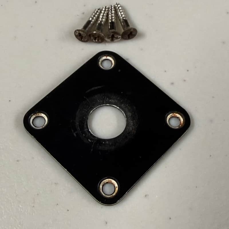 1954-60 Gibson Les Paul Input Jack Plate with Screws (M-459) image 1