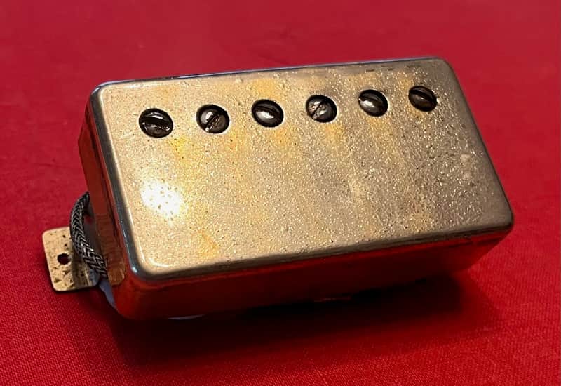 Vintage Gold Gibson Patent Number Sticker Pickup - 1960's/1970's? Post PAF - For Les Paul ,ES335, SG - REDUCED PRICE (as is) image 1