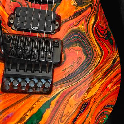 IBANEZ RG 470 Orange Tiger Custom Swirl-Year 1993-Lefthand - one off!! image 5