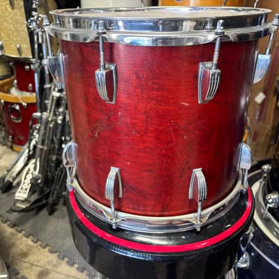 Ludwig Mahogany blue olive badge 12 inch Tom Drum image 5