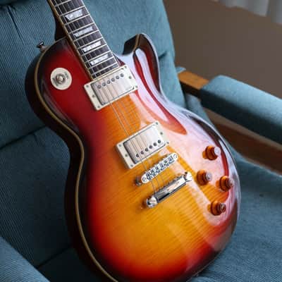 Epiphone Les Paul Standard Plus Top PRO 2012 - 2019 - Cherry Burst UPGRADED image 2