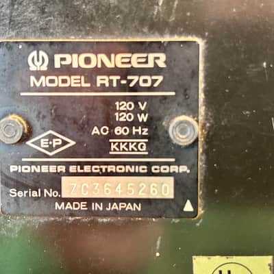 Pioneer RT-707 Vintage Hi-Fi Reel-To-Reel Tape Deck Record/Playback image 9