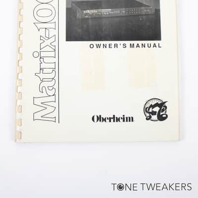 OBERHEIM MATRIX-1000 OWNERS MANUAL Synthesizer Module book VINTAGE GEAR DEALER image 1