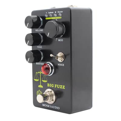 Mosky Audio Big Fuzz Fuzzy Distortion Guitar Effect 4 Mode Tonal Select Switch with Dual Voice Toggle DC 9V, Tonal Control, Fuzz Pedal, Professional Effect, Compact Pedal image 1