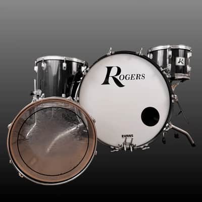 Rogers Big R Drum Kit - Piano Black image 7