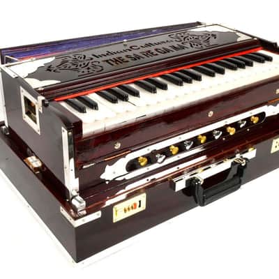 Handmade 9 Stopper Harmonium Portable Folding With Padded Bag Indian Cultura Professional image 4