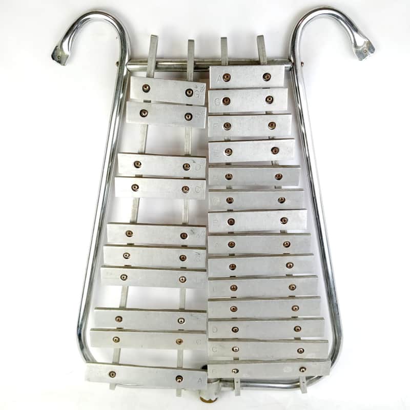 Marching Bell Lyra Glockenspiel Xylophone Vintage 60s Large Size Frame 2-Octave image 1