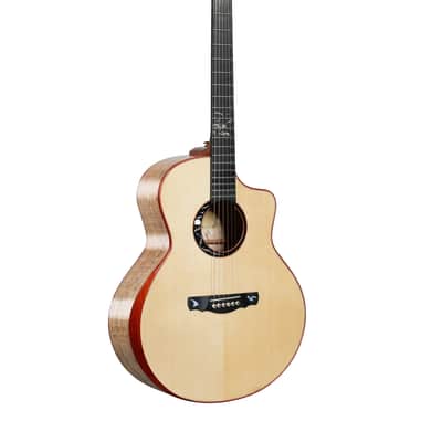 Natasha JC48 - European Spruce and Spalted Maple Acoustic Guitar - Gloss image 2