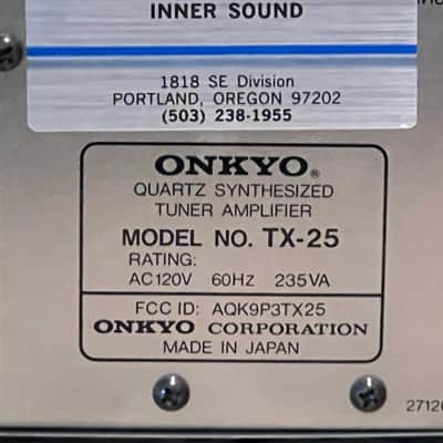 Onkyo TX-25 Quartz Synthesized Tuner Mid 80's - Black image 15