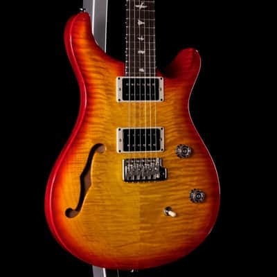 2022 PRS CE 24 Semi-Hollow Electric Guitar - Cherry Wrap Burst w/ Black Neck "Custom Color" image 1