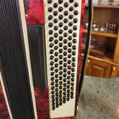 Orpheus 5 Row Chromatic Button Bayan Accordion B-System Kiev Ukraine 1990s 87 Buttons 120 Bass image 22
