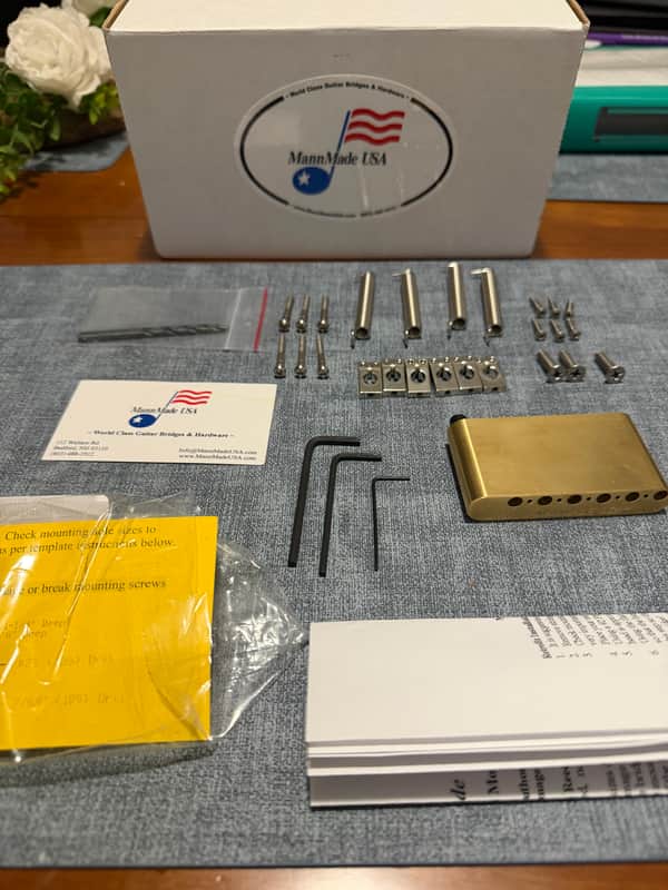 Mannmade USA PRS CE/S2/SE bridge upgrade kit- Chrome image 1