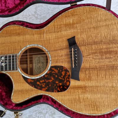 Taylor Custom Shop Grand Auditorium Presentation Series AAAAA Flame Hawaiian KOA Lefty Acoustic Guitar image 2