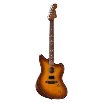 Used Fender Acoustasonic Jazzmaster Acoustic-Electric Guitar - Honey Burst image 2