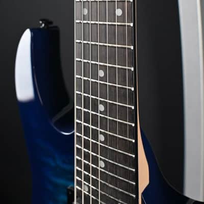 Ibanez GRG7221QA-TBB Transparent Blue Burst 7-String #162 image 11